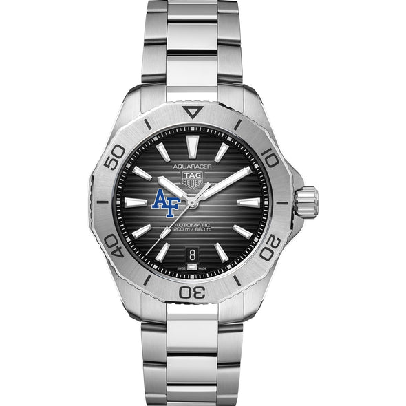 USAFA Men's TAG Heuer Steel Automatic Aquaracer with Black Dial Shot #2