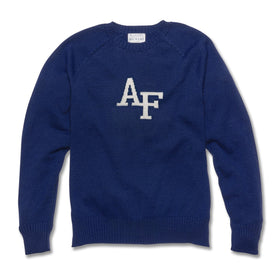 USAFA Royal Blue and Ivory Letter Sweater by M.LaHart Shot #1