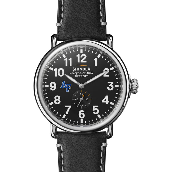 USAFA Shinola Watch, The Runwell 47mm Black Dial Shot #2