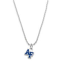 USAFA Sterling Silver Necklace with Enamel Charm Shot #1