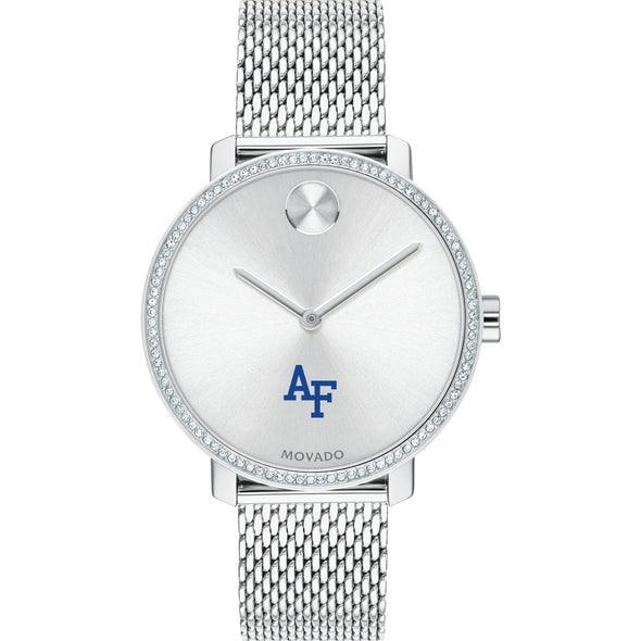 USAFA Women's Movado Bold with Crystal Bezel & Mesh Bracelet Shot #2