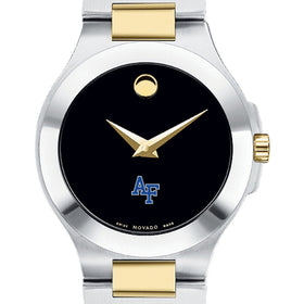 USAFA Women&#39;s Movado Collection Two-Tone Watch with Black Dial Shot #1