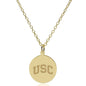 USC 14K Gold Pendant & Chain Shot #1