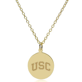 USC 14K Gold Pendant & Chain Shot #1