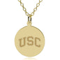 USC 14K Gold Pendant & Chain Shot #2