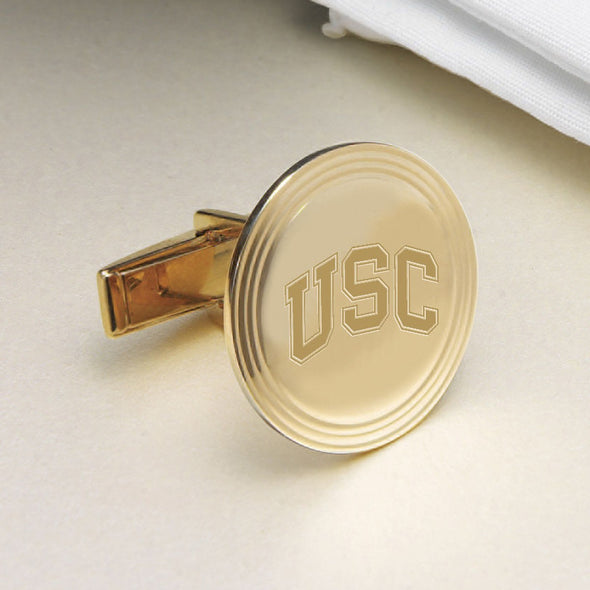 USC 18K Gold Cufflinks Shot #2