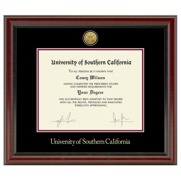 USC Diploma Frame - Gold Medallion Shot #1