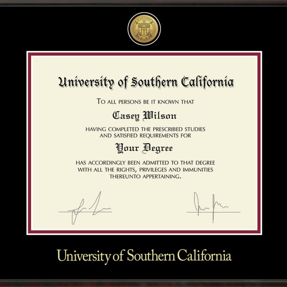 USC Diploma Frame - Gold Medallion Shot #2