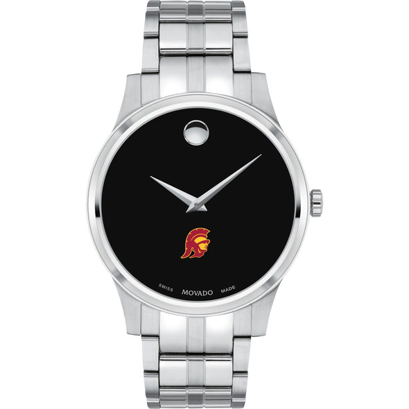 USC Men's Movado Collection Stainless Steel Watch with Black Dial Shot #2