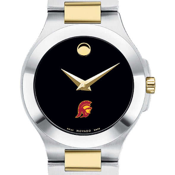 USC Women&#39;s Movado Collection Two-Tone Watch with Black Dial Shot #1