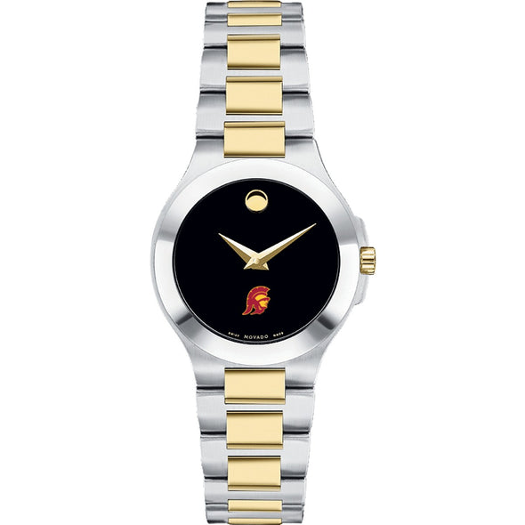 USC Women&#39;s Movado Collection Two-Tone Watch with Black Dial Shot #2