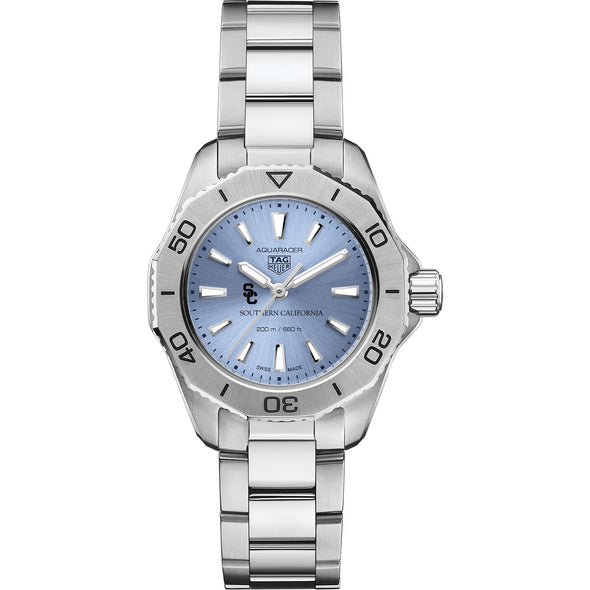 USC Women&#39;s TAG Heuer Steel Aquaracer with Blue Sunray Dial Shot #2