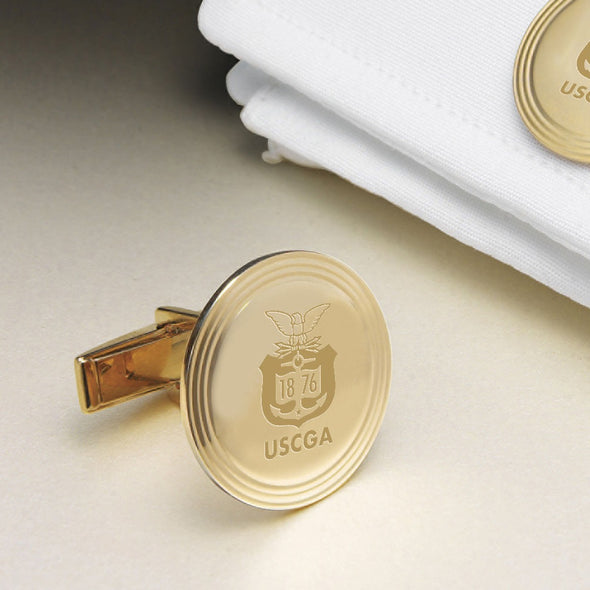 USCGA 18K Gold Cufflinks Shot #2