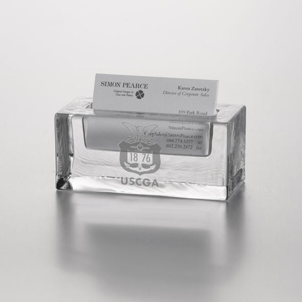 USCGA Glass Business Cardholder by Simon Pearce Shot #1