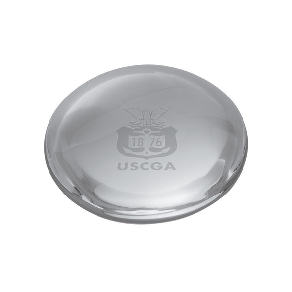 USCGA Glass Dome Paperweight by Simon Pearce Shot #1