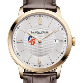 USCGA Men's Baume et Mercier 40mm Gold PVD Classima Watch with Silver Dial & Dark Brown Leather Strap Shot #1