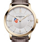 USCGA Men's Baume et Mercier 40mm Gold PVD Classima Watch with Silver Dial & Dark Brown Leather Strap Shot #1