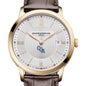 USCGA Men's Baume et Mercier 40mm Gold PVD Classima Watch with Silver Dial & Dark Brown Leather Strap Shot #1