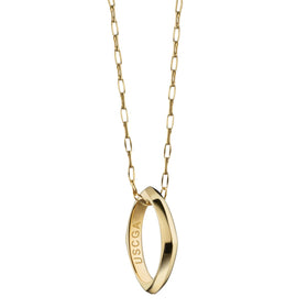 USCGA Monica Rich Kosann Poesy Ring Necklace in Gold Shot #1