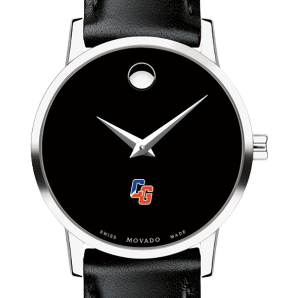 USCGA Women&#39;s Movado Museum with Leather Strap Shot #1