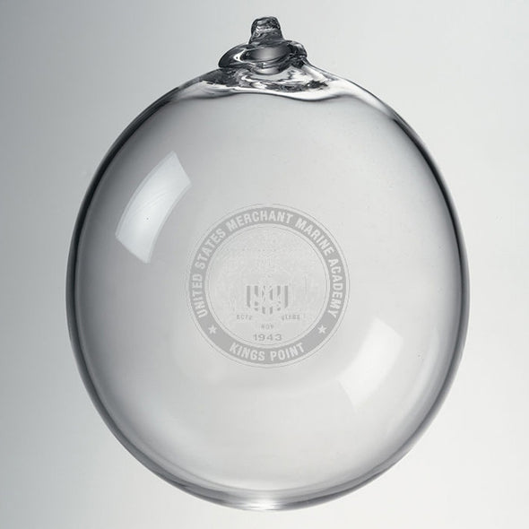 USMMA Glass Ornament by Simon Pearce Shot #2