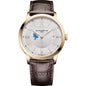 USMMA Men's Baume et Mercier 40mm Gold PVD Classima Watch with Silver Dial & Dark Brown Leather Strap Shot #2