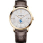 USMMA Men's Baume et Mercier 40mm Gold PVD Classima Watch with Silver Dial & Dark Brown Leather Strap Shot #2
