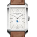 USMMA Men's Baume et Mercier 43X27mm Hampton Watch with Silver Dial & Tan Leather Strap