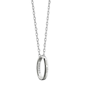 USMMA Monica Rich Kosann "Carpe Diem" Poesy Ring Necklace in Silver Shot #1