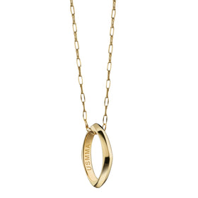 USMMA Monica Rich Kosann Poesy Ring Necklace in Gold Shot #1