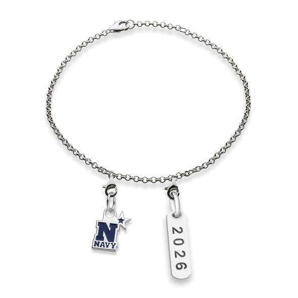 USNA Class Year Sterling Silver Bracelet Shot #1