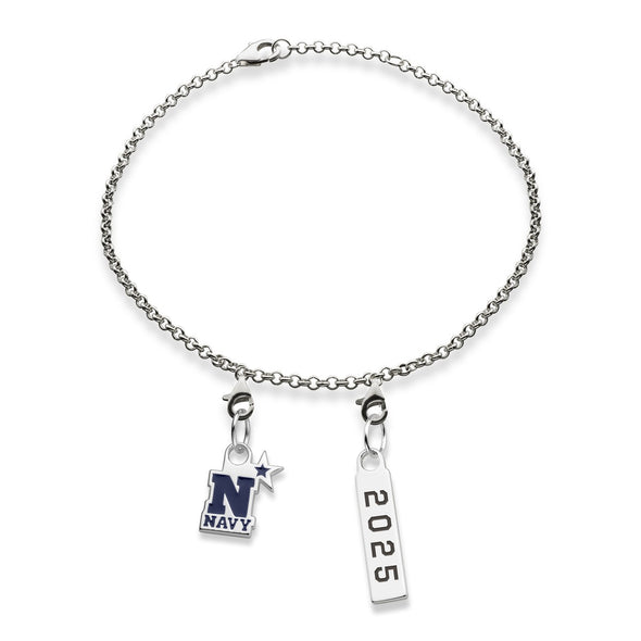 USNA Class Year Sterling Silver Bracelet Shot #2