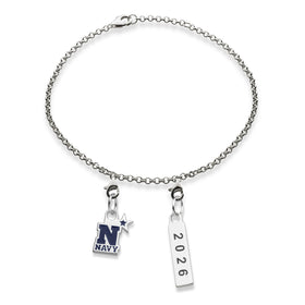 USNA Class Year Sterling Silver Bracelet Shot #1