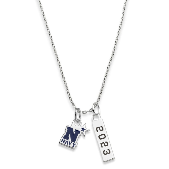USNA Class Year Sterling Silver Necklace Shot #3