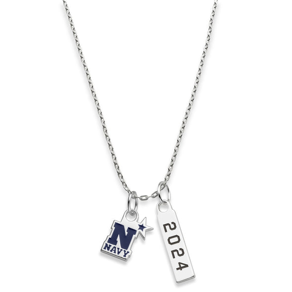 USNA Class Year Sterling Silver Necklace Shot #2