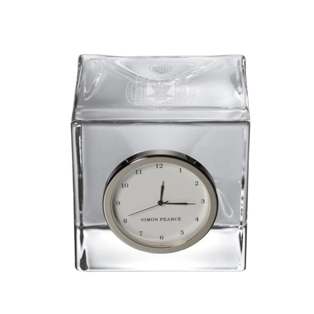 USNA Glass Desk Clock by Simon Pearce - Graduation Gift Selection | M ...