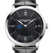 USNA Men's Baume et Mercier 40mm Classima Quartz Watch with Black Dial & Black Leather Strap