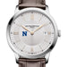 USNA Men's Baume et Mercier 40mm Classima Quartz Watch with Silver Dial & Dark Brown Leather Strap