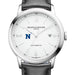 USNA Men's Baume et Mercier 42mm Classima Automatic Watch with White Dial & Black Leather Strap