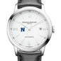 USNA Men's Baume et Mercier 42mm Classima Automatic Watch with White Dial & Black Leather Strap Shot #1