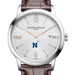 USNA Men's Baume et Mercier 42mm Classima Watch with Silver Dial & Brown Leather Strap