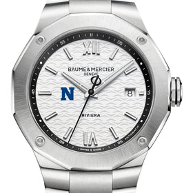 USNA Men's Baume et Mercier 42mm Riviera Watch with White Dial & Bracelet Shot #1