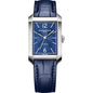 USNA Men's Baume et Mercier 43X27mm Hampton Automatic Watch with Blue Dial & Blue Leather Strap Shot #2