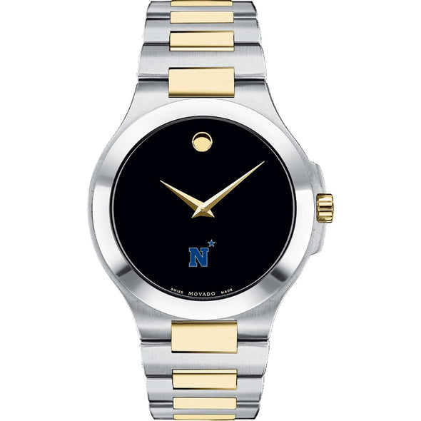 USNA Men&#39;s Movado Collection Two-Tone Watch with Black Dial Shot #2