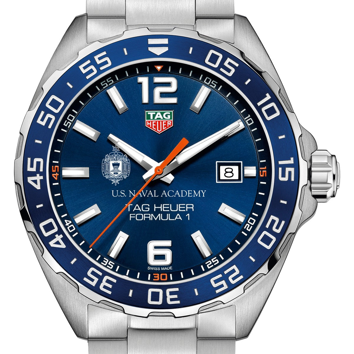 【美品】値下げTAG HEUER フォーミュラー1 ネイビー　プロ　ヴィンテージ USNA Men's TAG Heuer Formula 1 with Blue Dial & Bezel | M.LaHart & Co.