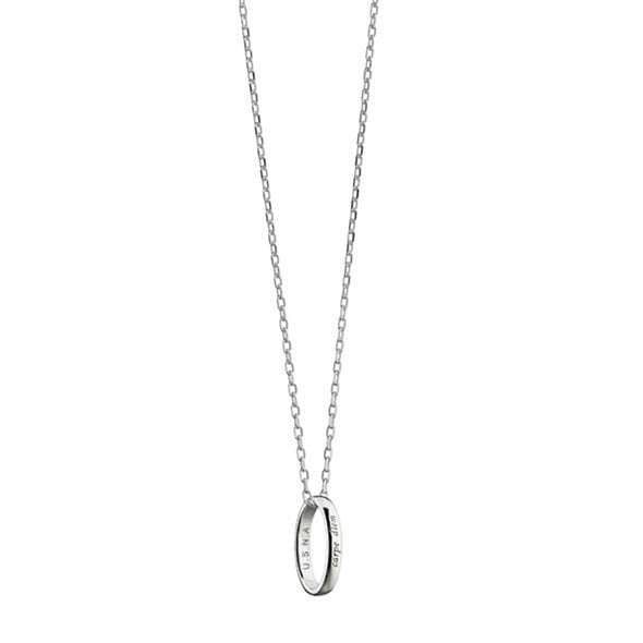 USNA Monica Rich Kosann "Carpe Diem" Poesy Ring Necklace in Silver Shot #2