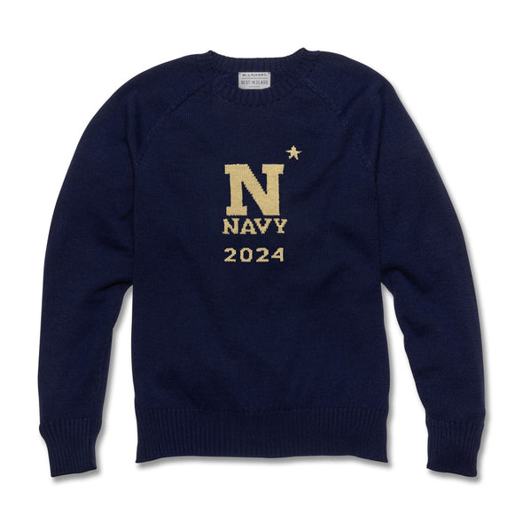 2024 USNA Navy Blue and Gold Sweater Shot #3