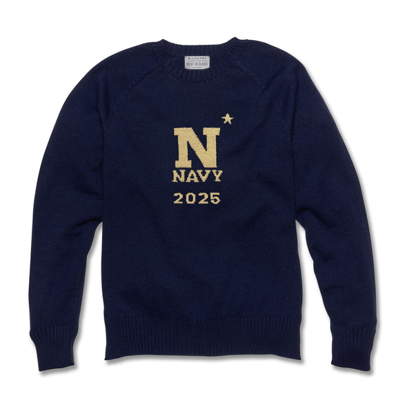 2025 USNA Navy Blue and Gold Sweater Shot #1