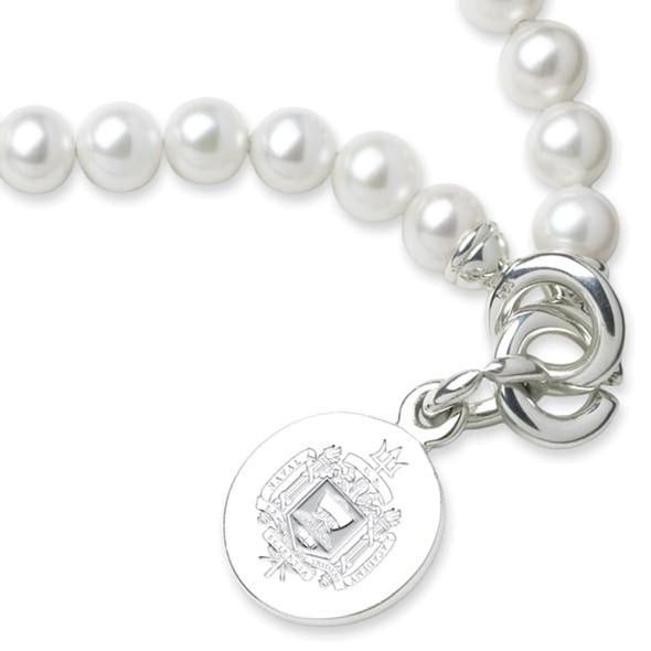 USNA Pearl Bracelet with Sterling Silver Charm Shot #2