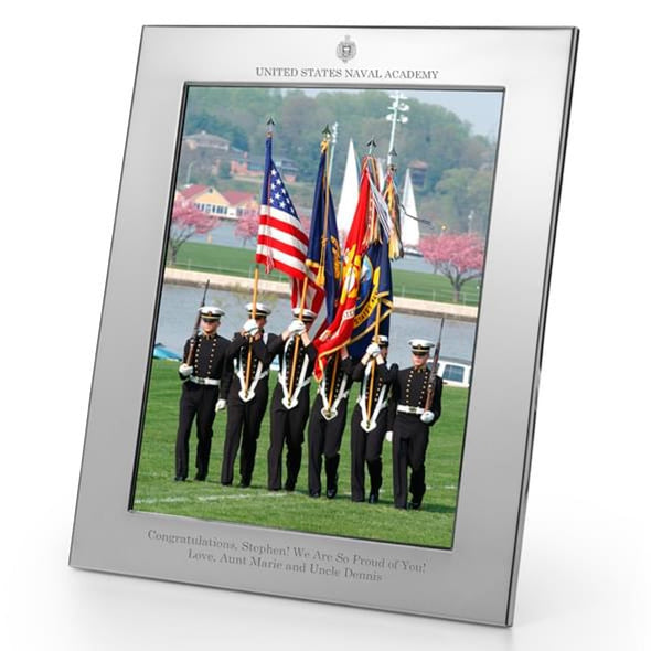 USNA Polished Pewter 8x10 Picture Frame Shot #2